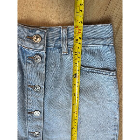 ASOS Light Wash Denim Button-Front Mini Skirt – Size US 4 NWOT - Picture 5 of 5